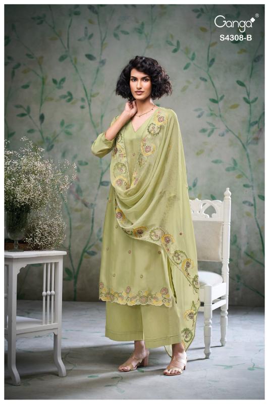 Ganga aviya 4308 wholesale dress materials non catalogue
